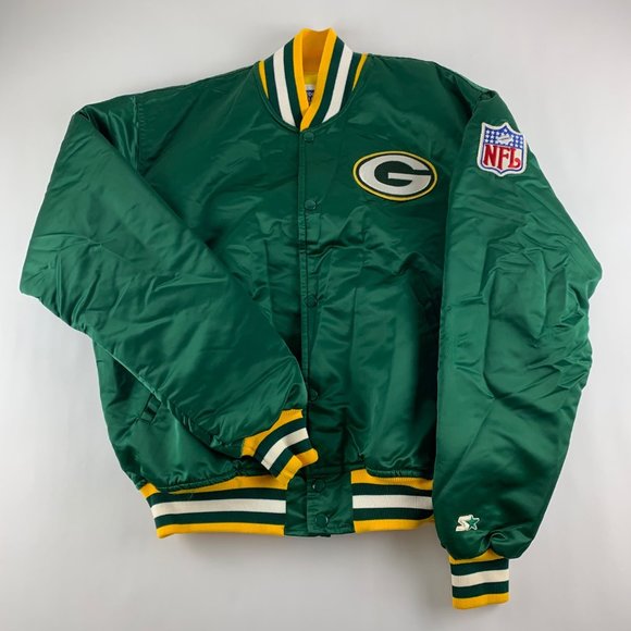 STARTER Other - Green Bay Packers NFL Vintage Green Starter Bomber Jacket Mens Large